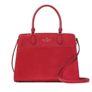 Kate Spade Madison Saffiano Leather Medium Satchel Women Red NEW KC436 Cherry